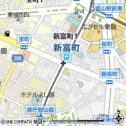 新富町駅周辺の地図
