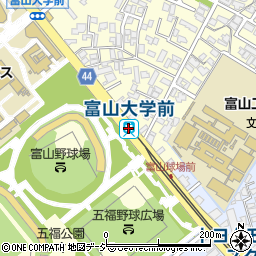 富山大学前駅周辺の地図
