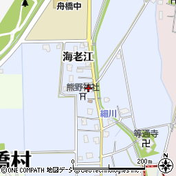 富山県中新川郡舟橋村海老江周辺の地図