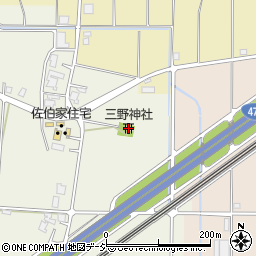三野神社周辺の地図