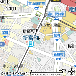 鍵修理の生活救急車　富山市・受付センター周辺の地図