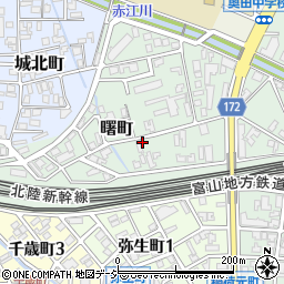 富山県富山市曙町周辺の地図