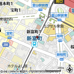 富山県富山市新富町周辺の地図