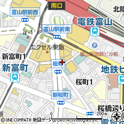富山大原簿記　公務員　医療専門学校周辺の地図