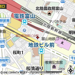 富山地方鉄道株式会社　総務部財務課購買周辺の地図
