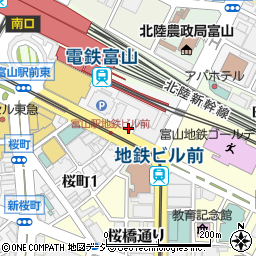 Ｊネットレンタカー北陸株式会社　富山駅前店周辺の地図