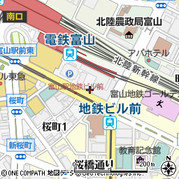 スカイレンタカー富山駅前店周辺の地図
