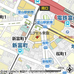 白木屋 富山南口駅前店周辺の地図