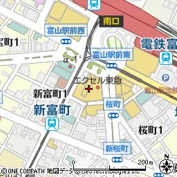 富山エクセルホテル東急周辺の地図