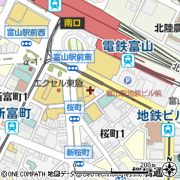 創作和食と情緒個室 れんま 富山駅前店周辺の地図