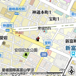 富山石油株式会社　グループ神通町サービスステーション周辺の地図