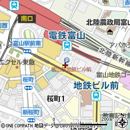 ＮＰＣ２４Ｈ富山駅前パーキング周辺の地図