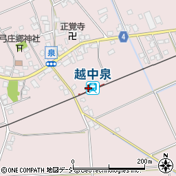 越中泉駅周辺の地図