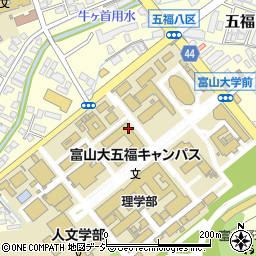 富山大学（国立大学法人）　授業料納付関係窓口周辺の地図