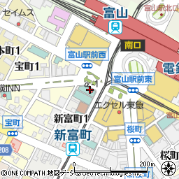 瑠璃光薬局　富山駅前店周辺の地図