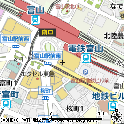 富山県民小劇場（オルビス）周辺の地図