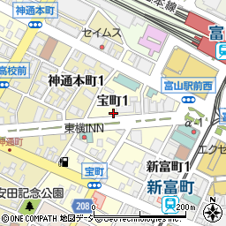 富山日産自動車株式会社　日産レンタカー富山駅前店周辺の地図