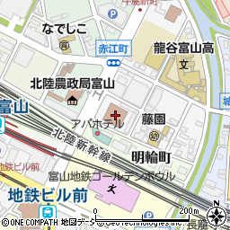 富山中央警察署周辺の地図
