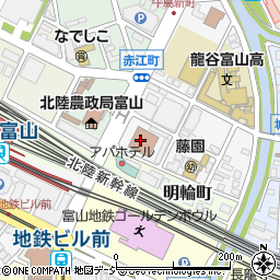 富山県警察本部　富山中央警察署落とし物お問い合わせ周辺の地図