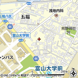 富山県富山市五福周辺の地図