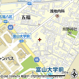 富山県富山市五福周辺の地図