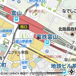 エスタ電鉄富山駅ビル営業管理室周辺の地図