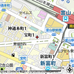 東亜石油販売富山駅前サービスステーション周辺の地図