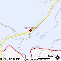 ゴルフ場入口周辺の地図