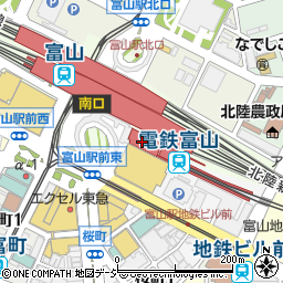 ロッテリア電鉄富山駅ビル店周辺の地図