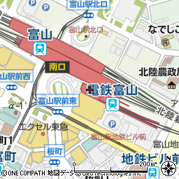 富山地鉄ホテル　宿泊予約周辺の地図