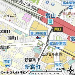 駅前西周辺の地図