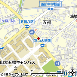 富山大学前周辺の地図