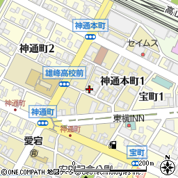 ハート薬局神通本町店周辺の地図