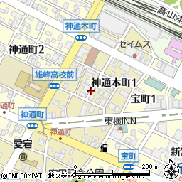 富山県富山市神通本町周辺の地図