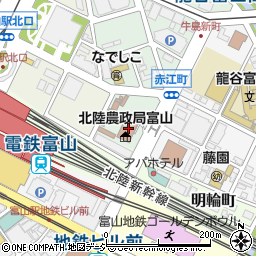 富山合同庁舎周辺の地図
