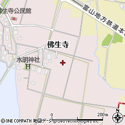 富山県中新川郡舟橋村佛生寺周辺の地図