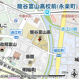 藤園学園龍谷富山高校周辺の地図