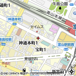 ヴィストキャリア富山駅前周辺の地図