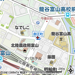 赤江町周辺の地図