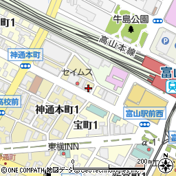フリー麻雀文化サークル　富山駅前店周辺の地図