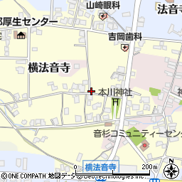 富山県中新川郡上市町横法音寺周辺の地図