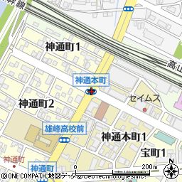 神通本町周辺の地図