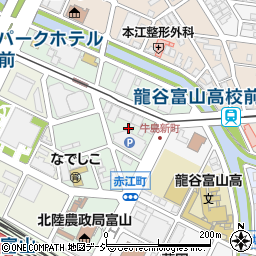 富山県富山市牛島新町周辺の地図