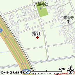 石川県かほく市指江周辺の地図