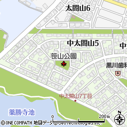 笹山公園周辺の地図