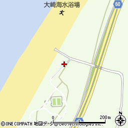 石川県かほく市大崎レ周辺の地図