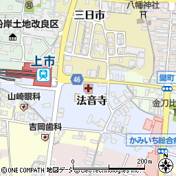 上市郵便局周辺の地図