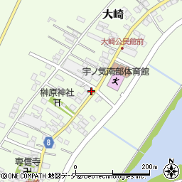 石川県かほく市大崎チ周辺の地図