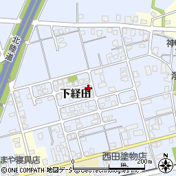 富山県上市町（中新川郡）下経田周辺の地図