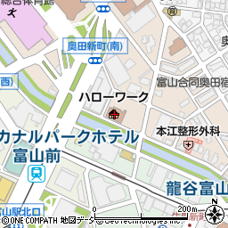 富山公共職業安定所周辺の地図
